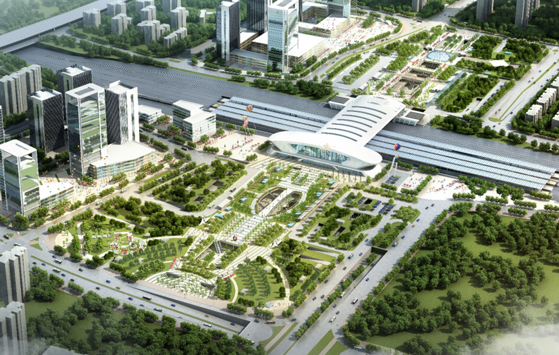武漢光谷火車站東、西廣場土建工程
