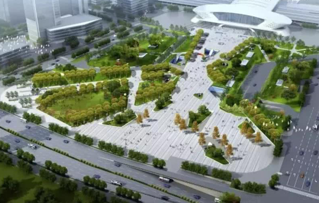 武漢光谷火車站東、西廣場土建工程