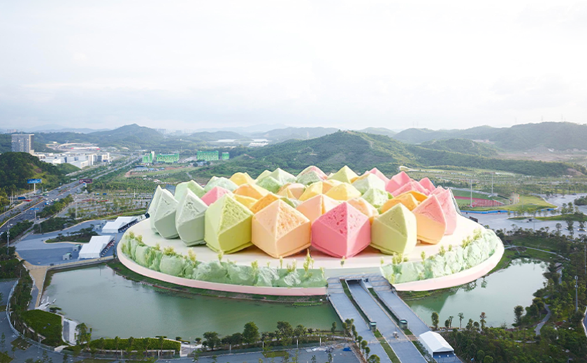 江南管理AI版冰淇淋地標(biāo)，真的好city！